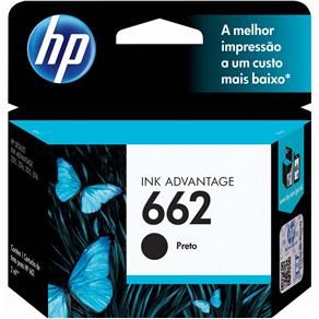 Cartucho de Tinta HP 662 Preto - CZ103AB