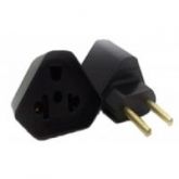 Adaptador Tripolar Preto 10A Padrão Novo NBR