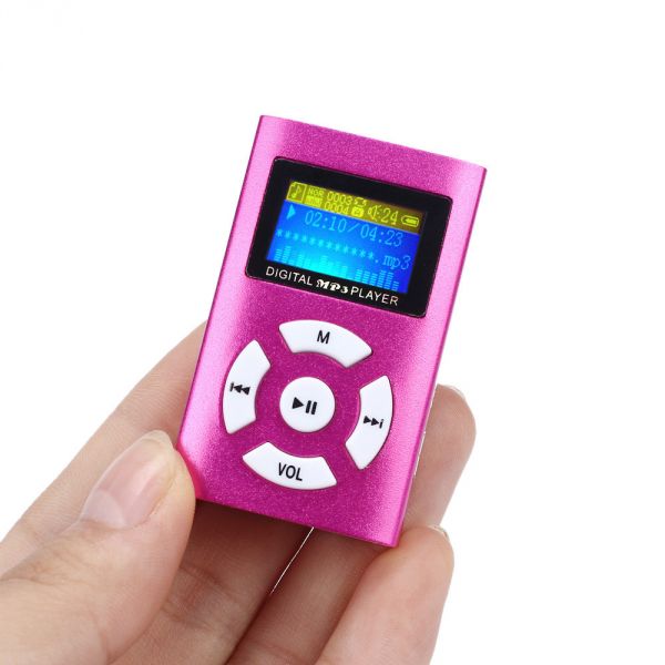 Mini Recarregável MP3 Player Tela LCD Suporte 32 GB Micro SD Cartão de TF DEC5