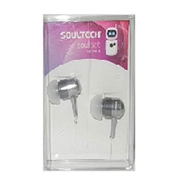 Fone de Ouvido Earphone Soultech Cinza / Rosa